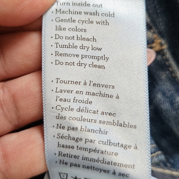 PAIGE GRANT RAW HEM BERMUDA JEAN SHORTS - SZ 24 MEDIUM WASH - Picture 7 of 8